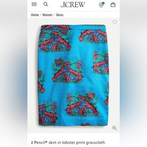 Jcrew No.2 pencil skirt in grass cloth. Size 0. Great condition.